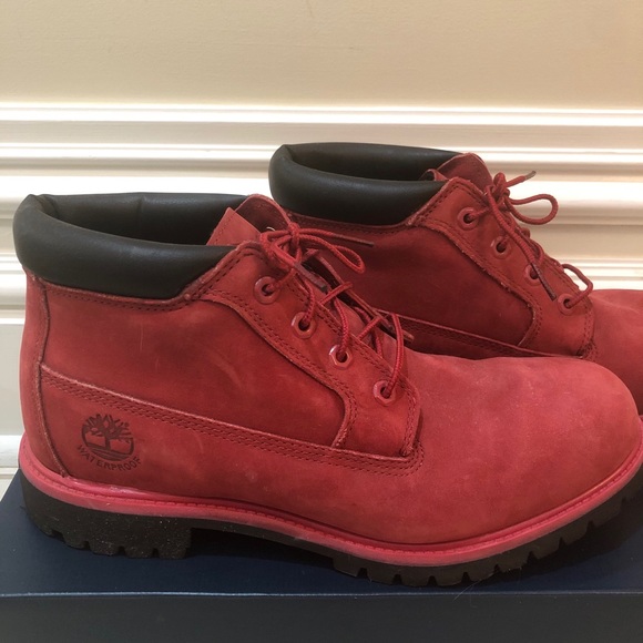 Timberland Other - 🎉2x HP🎉Timberland Waterproof Red Nubuck Boot